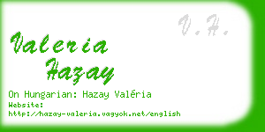 valeria hazay business card