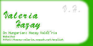 valeria hazay business card